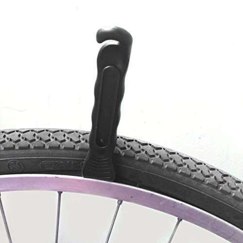 Fahrrad Reifenheber ★ Premium Gehärtete Plastik Hebel, zur Fahrradschlauch Reparatur ★ Unverzichtbarer Werkzeugsatz für Fahrradfahrer ★ 3er Set ★ 5 Farbe (Schwarz / Silber / Gerb / Rosa / Rot) - 4
