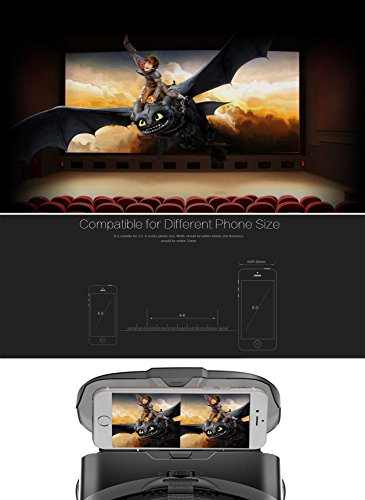 VR-SHARKÂ® X4 - Google Cardboard | Virtual Reality 3D Glasses / Headset / VR Box for all 4.7 - 6.2 inch Smartphones. Compatibel with Android NEXUS / SAMSUNG / LUMIA / LG / MOTO / HTC / HUAWEI / ZTE / Xperia for VR-Games and Videos | With Headphone + 3 years warranty [ FOV 120Â° | white | 410g | PD + FD ]