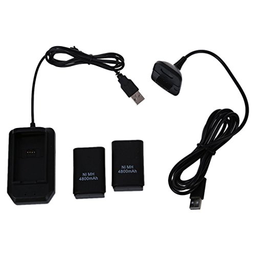 TOOGOO(R)5-in-1 Charger Ladegeraet Netzteil Ladegeraet fuer Xbox 360 schwarz