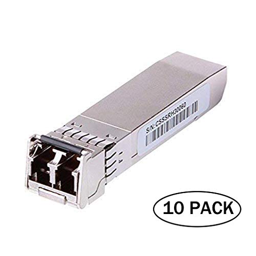 10Gtek [10 Pack] 10Gb/s Módulo SFP+ Multimodo, 10GBase-SR SFP+ LC Transceiver, 850nm, Compatible para Cisco SFP-10G-SR, Ubiquiti, Netgear, D-Link, TP-Link, Zyxel, Qnap NAS, Mikrotik, Open Switch