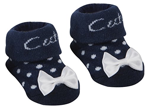 BABYTOWN New Baby Girls Socks Booties Spot Print Bows Organza Gift Bag Newborn