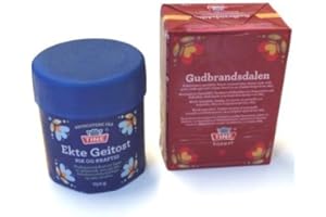 ‎IAB Ekte Geitost und Gudbrandsdalen Brunost 1.750 kg norwegian cheese KÜHLBOX-Versand mit Styroporbox und Spezialkühlakku für Lebensmittelversand