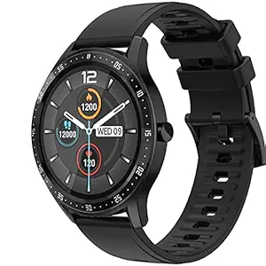 Fire-Boltt 360 SpO2 Full Touch Large Display Round Smart Watch with in-Built Games, 8 Days Battery Life, IP67 Water Resistant with Blood Oxygen and Heart Rate Monitoring (Black), M (BSW003)