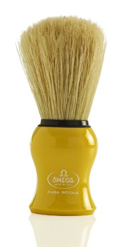Omega 10065 Pure Bristle Shaving Brush (Yellow)