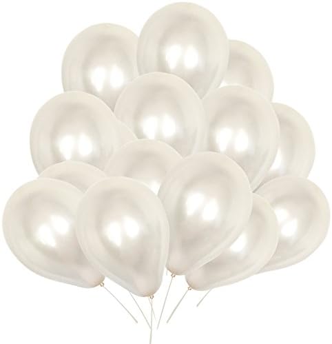 Karaloon 100pcs 10inch Latex Balloons Wedding Party Decorations Xmas - White