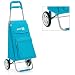 Produktbild Einkaufsroller blau mit Struktur in Stahl und Tasche aus Polyester der Gimi Typ Argo