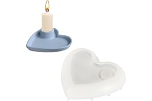 XNNMZHAO Silikonform Kerzenhalter, Liebe Gießform Kerzenhalter Herzförmig, Silikonformen Epoxidharz für Kerzenständer Tablett Schmuckorganizer Heimdekorationen Verwendet Werden