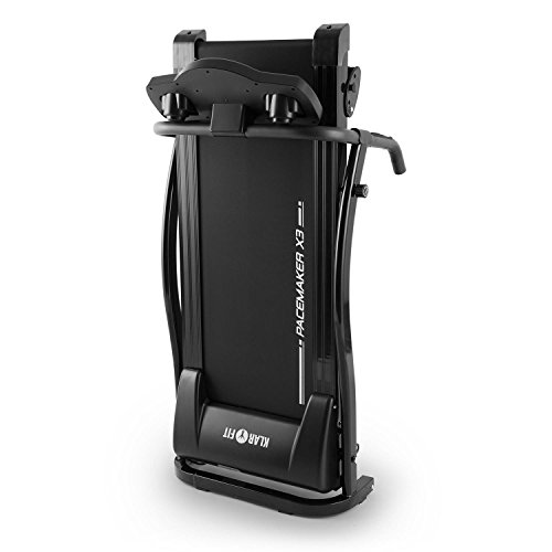 Klarfit Pacemaker X3 Laufband Heimtrainer (1,5 PS, 12 km/h, Trainingscomputer, Pulsmesser, 3 Steigungsstufen, zusammenklappbar) verschiedene Farben - 4