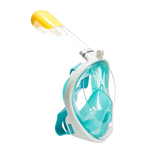 Preisvergleich Produktbild Erwachsene und Kinder Vollgesichts Atmung Schnorchelmaske Vollmaske, kurzsichtige Tauchmaske mit 180 Grad Blickfeld