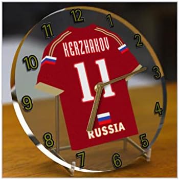 UEFA EUROPEAN INTERNATIONAL FOOTBALL - FIFA INTERNATIONAL FOOTBALL TEAMS - FOOTBALL SHIRT DESKTOP CLOCKS - ANY NAME, ANY NUMBER, ANY TEAM !!! (Russia FIFA International Football Kit Clock)