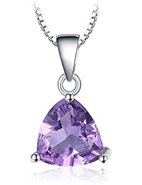 JewelryPalace Trillion 1.6ct Natürlicher purpurroter Amethyst Birthstone Solitaire Anhänger Echtes 925 Sterling...