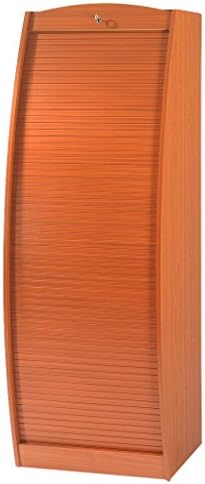 Simmob paris572mk Curved Wood Computer Cabinet Cherry 60 cm