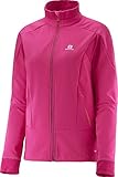 1 Rückseitige Tasche Salomon Momemtum Softshell-Jacke JKT W - Jacke für Damen, Farbe Rosa, Größe L
