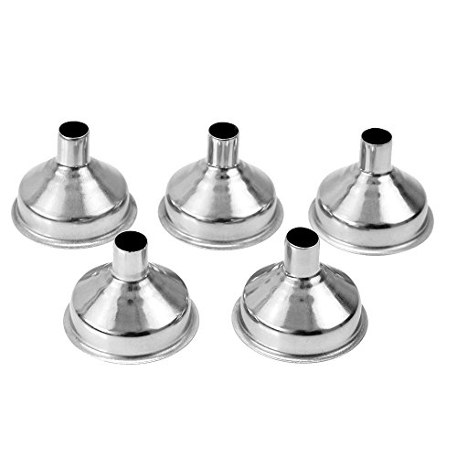 Pinzhi 5 x Silber Edelstahl Universal Kolben Trichter Likör Canning Lieferungen - 2