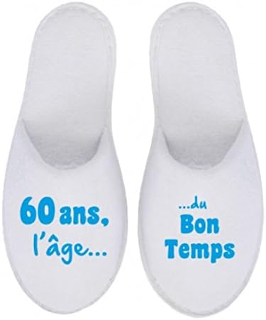 Pantoufles anniversaire 60 ans