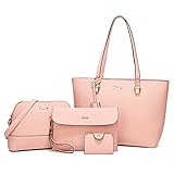 taschen set zum selber nähen 1.All In One Bag Set: Das Paket enthält 1 Handtasche + 1 Umhängetasche + 1 Geldbörse Kupplung + 1 Kartenhalter, eine Tasche für alle Ihre Bedürfnisse.