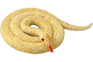 XIAOHONG Simulation Snake Plush Toy/Python Plush Pillow Plush Throw Pillow/Stuffed Animal Toy,75''Large Plush Snake Python Toy Stuffed Animal Tricky Snake Plush Toy for Kids Gift Halloween Decoration