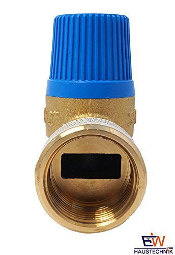Membran Sicherheitsventil für geschlossene Wasserwärmer nach DIN 4753, 4 bar, bis 75 kW, E 1/2″ – A 3/4″ - 2