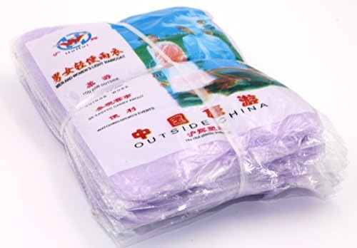HuHui 10 Pieces Emergency Disposable Rain Poncho / Raincoat - transparent, lightweight and waterproof; Disposable Emergency Jacket / Rain Poncho / Raincoat / Disposable PE Raincoat for Festivals, Camping and Outdoor - Purple