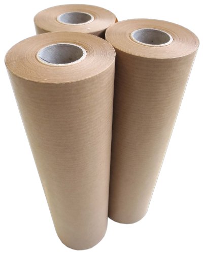 Papierrollen 3 Stück 150mmx50m ca. 40g/m² braun Profi Qualtiät Malerabdeckpapier Abdeckpapier