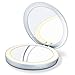 Price comparison product image Beurer BS 39 Illuminated Cosmetics Mirror with Power Bank, Dual Mirror Automatic Lighting