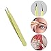 Pinkiou Eyebrow Tweezers Set Stainless Steel Tweezers, Slant, Straight ,Pointed and Eyebrow Razor with Black Case
