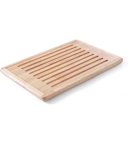 Excellent Houseware - Brood snijplank met kruimel opvangbak - bamboe hout - 38 x 24 x 2 cm