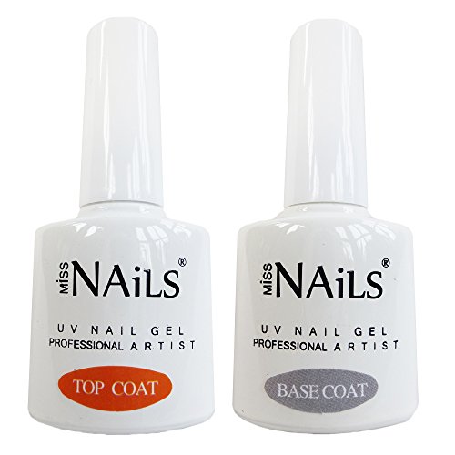 TWIN BOTTLE TOP & BASE COAT UV NAIL GEL Soak Off Professional 10ml x 2