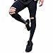 Produktbild BA Zha Hei Männer Stretchy Zerrissen Skinny Biker Jeans Zerstört gegürtete Slim Fit Denim Wasserabweisend Outdoorhose Winddicht Atmungsaktiv Abriebfest Hosen Trekkinghose Wanderhose (Schwarz, 34)