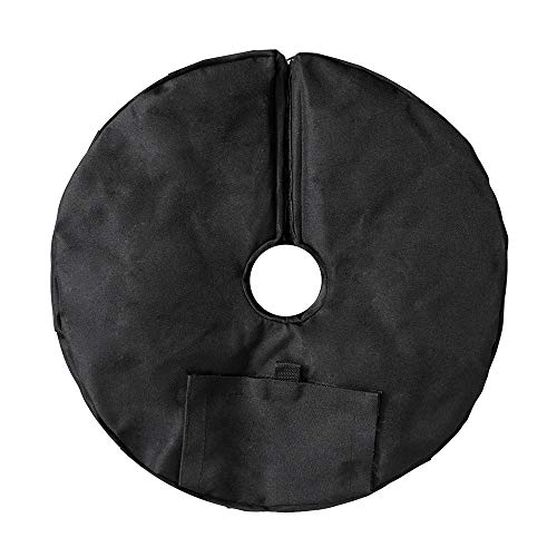 Preisvergleich Produktbild Edelstahlschnalle Abnehmbare runde Schutztasche mit Bodengewicht, schirmförmiger Gewichtsöffnung und 2 Griffen für Outdoor-Ausleger oder Fahnenmast am Terrassenstrand, schwere Ausführung - einfach zu