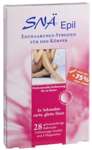 Snä Epil Hair Removal Strips, 14 Double Strips (28 Ready to Use Individual Strips), 2 x 28 Strips, Double Pack