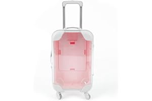 SUNNEE False Eyelashes Packaging Box,Mini Trolley Luggage Lashes Suitcase Jewelry Storage Box Mini Organizer (Pink)