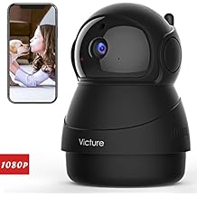 Victure FHD 1080P Telecamera di Sorveglianza WiFi,videocamera IP Interno Wireless con Visione Notturna, Audio Bidirezionale, Notifiche in tempo reale del sensore di movimento