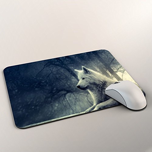 Wilde Tiere 10095, Wolf, Mousepad Anti Rutsch Unterseite für Optimalen Halt Kompatibel mit allen Maustypen (Kugel, Optisch, Laser) Ideal für Gamer und für Grafikdesigner. - 2