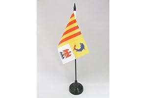 Drapeau de table Provence-Alpes-Côte d'Azur 15x10cm - PETIT Drapeaux DE BUREAU provençal - France 10 x 15 cm - AZ FLAG