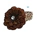 Peony Flower Hair Clips with Crochet Headbands for Baby Toddler Youth Girls