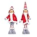Produktbild MKHDD Weihnachten Nette Lange Beine Elf Puppe Ornamente Stehend Sitting Boy Girl Elf Puppen Fenster Dekorationen Kinder Spielzeug, 2 Satz