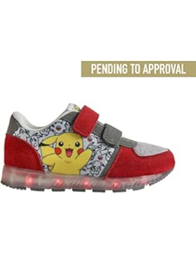 Pokémon 2200-2644 Jungen Sneaker, Flashing Schuhe, mehrfarbig, Pikachu