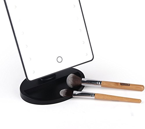 Signstek 16 LED batteriebetriebene Kosmetikspiegel 10 X Vergrößerungsfleck drehbar Schminkspiegel mit Beleuchtung für Make up, Schwarz - 6