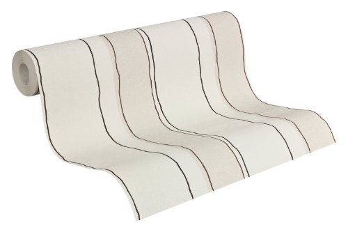 A.S. Création Vliestapete Viora, Streifentapete, beige, braun, creme, 133533