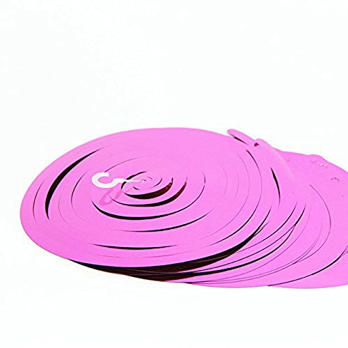 Geburtstag Dekoration, Wartoon Happy Birthday Girlande mit 15 Spiralen Dekoration und 8 Seidenpapier Pompoms für Geburtstag Dekoration, Rosa - 7