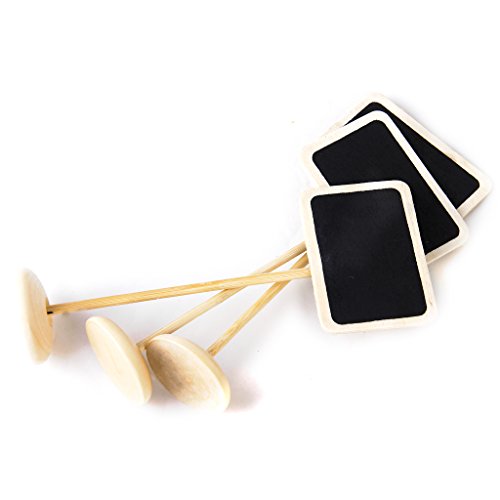 TOOGOO (R) 10 Stueck Mini Hoelzerne Tafel mit Sockel fuer Feste/ Partys — rechteckig - 7