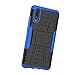 Produktbild Ruida -eur Huawei P20 Hülle, Heavy Duty Handyhülle mit Ständer, Moon Reifen Striped Hybrid Hart PC + Weich TPU Silikon Armor Schutzhülle 2 in 1 Kickstand Case Cover (Huawei P20, Blau)