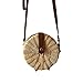 Produktbild Crossbody Umhängetasche Für Damen Stroh Crossbody Tasche Rattan Tasche Strohtasche Urlaubsreise Strandtasche