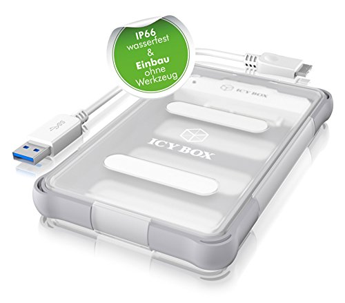 Icy Box IB-275U3 Externes Gehäuse mit USB 3.0 für 2,5 Zoll HDD & SSD, wasserdicht, staubdicht, IP66-Schutzklasse, werkzeuglos, UASP, grau - 5