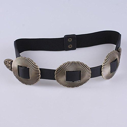 DCY Women Retro Sculpture Scallop Decorative elastic Belt