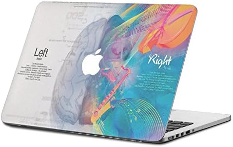 Herngee Mathematical Brain and Musical Brain, Left Right Brains Decal Vinyl Skin Sticker for Apple Macbook Pro 15" with Touch Bar &amp; Touch ID, Model:A1707