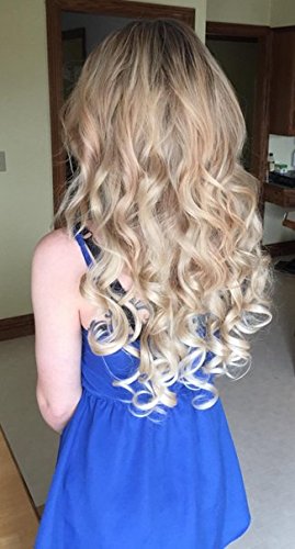 PRETTYSHOP XXL 60cm 8 teiliges SET Clip In Extensions Haarverlängerung Haarteil hitzebeständig wie Echthaar div. Farben (gewellt blond mix 25T613 CES7-1) - 2