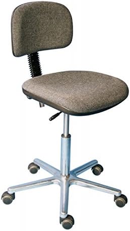 Antistatic ESD Working Chair Modell 6645 with Castors, Seat Upholstery anthracite, by Lotz