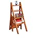 Produktbild Massivholz-Klappstuhl-Multifunktionsstepper / Treppenhaus-Stuhl mit 4 Schritten 43 * 37 * 90.5CM ( Farbe : A )